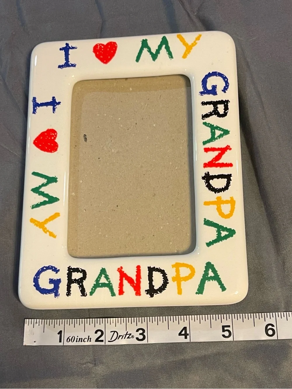 Ceramic 'I ♥ My Grandpa' Multicolor Picture Frame